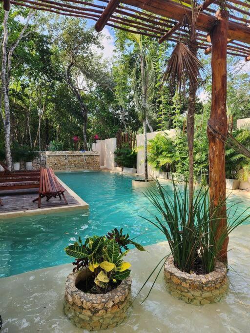 Apartment With Private Pool Tulum Chemuyil Esterno foto