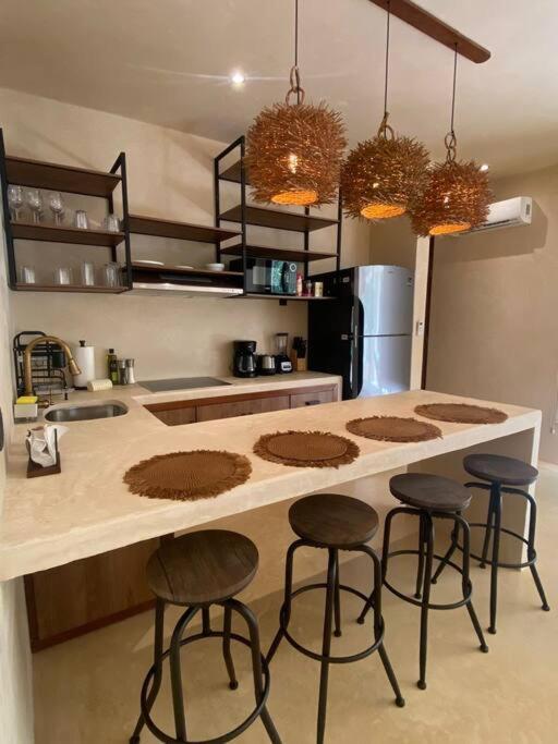 Apartment With Private Pool Tulum Chemuyil Esterno foto